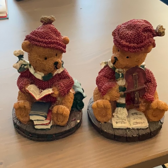 3 for $20 item - Christmas Teddy Bear Figurines - Picture 1 of 9